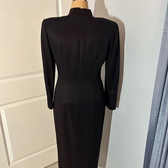 Geary Roark Kamisato Vintage Black Sheath Maxi Dress 8 - Picture 4 of 10